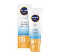 NIVEA Crema facial solar UV Face Mat Look Shine Control Cream 50 ml - Crema facial impermeable ligera para pieles aceitosas y combinadas, fórmula hidratante de control de aceite, rápida absorción