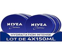 NIVEA Crema facial y corporal de manos (4 x 150 ml), crema hidratante con textura cremosa enriquecida con eucerita hidratante multiusos para toda la familia