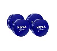 NIVEA Creme en pack de 4 (4 x 75 ml), crema hidratante corporal y facial para toda la familia, crema universal para una piel suave e hidratada, crema multiusos