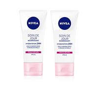NIVEA - Cuidado diurno nutritivo - Crema facial FPS 15 - Hidratación intensa 24H - Manteca de karité y aceite de almendras dulces de origen natural - Fórmula vegana - Piel seca - 50 ml