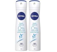 Nivea Deo spray fresca natural, ohne aluminio, 150 ml (Paquete de 2)