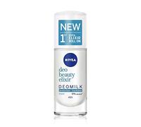 NIVEA DeoMilk Fresh Beauty Elixir Desodorante Roll on (1 x 40 ml), con esencia de leche rehidrata y protege, desodorante antitranspirante para una piel suave y fresca