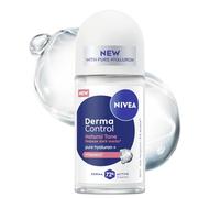 NIVEA Derma Control Natural Tone Antitranspirante para mujer Enrollado 72 horas con ácido hialurónico y vitamina C, 50 ml
