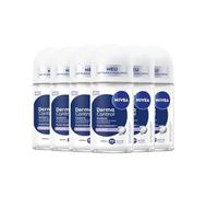 NIVEA Derma Control Restore Desodorante Roll-On (50 ml), desodorante para pieles sensibles, antitranspirante con fragancia hipoalergénica, ácido hialurónico y vitamina E, proporciona 72 horas de