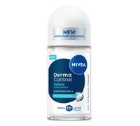 NIVEA Derma Control Restore Roll On (50 ml), 72H Anti-Perspirant Protection with Hyaluronic Acid and Vitamina E, Desodorante hipoalergénico para pieles sensibles Pack de 6