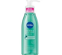NIVEA Derma Skin Clear Gel de lavado (150 ml), limpiador y limpiador para pieles con impurezas, gel limpiador eficaz con ácido salicílico y niacinamida