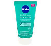 NIVEA Derma Skin Clear Scrub - Exfoliante facial antiimperfecciones 150 ml exfoliante para pieles grasas y mixtas con ácido salicílico, sal marina y niacinamida, limpieza facial y facial