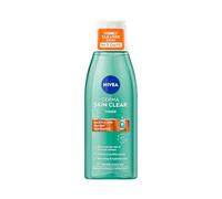 NIVEA Derma Skin Clear Toner (200 ml), tónico limpiador e hidratante, tónico de ácido salicílico enriquecido con niacinamida para reequilibrar la piel y eliminar impurezas