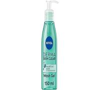 NIVEA Derma Skin - Gel de lavado transparente (150 ml), limpiador facial con ácido salicílico enriquecido con niacinamida para limpiar poros y eliminar impurezas, para pieles propensas a