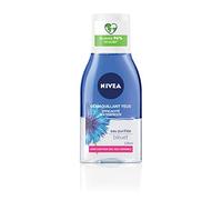Nivea - Desmaquillante de ojos doble acción en azul (1 x 125 ml), limpiador facial enriquecido con agua purificada, cuidado facial para mujer para todo tipo de pieles, formato de viaje