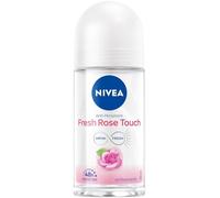 NIVEA Desodorante Fresh Rose Touch Roll-On (50 ml), antitranspirante sin alcohol con protección de 48 horas, desodorante con fórmula única INFINIFRESH