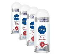 Nivea Dry Comfort Roll-On Desodorante Antitranspirante, 50ml (Paquete de 4)
