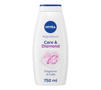 NIVEA Ducha Care & Diamond 750 ml, crema limpiadora e hidratante, crema de ducha enriquecida con vitaminas C, E y aceites nutritivos con aroma floral de Calla