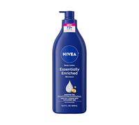 NIVEA Essentially Enriched Body Lotion, 16.9 Ounce by Nivea | Crema hidratante no grasosa y de rápida absorción de 72 horas para piel seca con ácido hialurónico, dermatológicamente