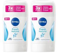 NIVEA Fresh Natural 48 H Desodorante en barra para mujer, 50 ml (Paquete de 2)