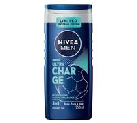 NIVEA Gel de ducha Men 3 en 1 "Ultra Charge" - Pack de 6 (6 x 250 ml)