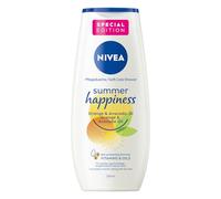 NIVEA Gel de ducha Summer Happiness Orange (250 ml), pH neutro para la piel con aceite de aguacate natural, crema hidratante con aroma fresco de naranja
