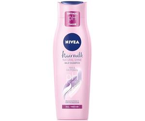 Nivea Hairmilk Natural Shine Caring Shampoo for Tired Hair Without Shine Intensive Moisturizing Effect Enriquecido con leche de almendra y extracto de magnolia, 250 ml (paquete de 4)