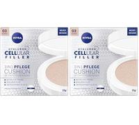 NIVEA Hyaluron Cellular Filler 3In1 Care Cushion Spf15 21 G, 3 (Paquete de 2)