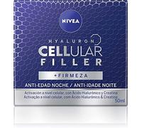 NIVEA Hyaluron Cellular Filler Cuidado de Noche (1 x 50 ml), crema facial de noche, crema antiarrugas con ácido hialurónico y creatina, crema reafirmante