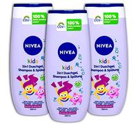 NIVEA Kids 3 en 1 Gel de ducha Champú y acondicionador Encantador aroma a bayas 3 x 250 ml