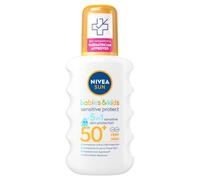 Nivea - Kids protect and sensitive, spray solar con, factor de protección solar 50+ muy alta, 200 ml