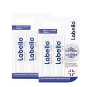 NIVEA Labello Protect, bálsamo labial enriquecido con aceites naturales y protección solar SPF 15, 4x5.5 ml