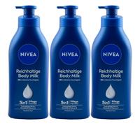 Nivea Body Milk 5in1 1 X 625ml Con Bomba Loción 48H Cuidado Para Seca Piel