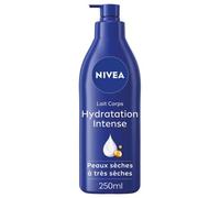 NIVEA Leche corporal Hidratación Intensa 72H (1 x 250 ml) - Leche nutritiva con ácido hialurónico puro & Aceite de almendras dulces - Crema hidratante corporal para pieles secas a muy secas