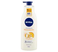 NIVEA Leche corporal hidratante reafirmante Q10 + vitamina C 400 ml, crema tonificante que reafirma la piel seca en 10 días, crema reafirmante corporal hidratante durante 48h