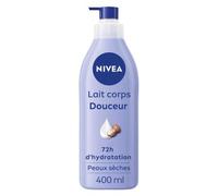 NIVEA Leche corporal Hidratante Suavidad 72h (1 x 400 ml) - Crema hidratante con ácido hialurónico puro & manteca de karité - Cuidado corporal con suero hidratante nutritivo pieles secas