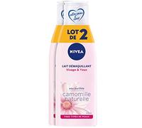 Nivea - Leche desmaquillante para rostro y ojos para mujer para cualquier piel, 2 x 200 ml - Lote de 2