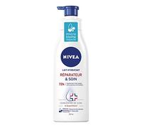 NIVEA Leche Hidratante Repair & Care 72h Piel Extra Seca y Tensada, Leche Corporal con NIVEA Care Concentrado & Dexpanthenol, 72H Hidratación Corporal