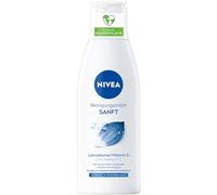 NIVEA Leche limpiadora suave para piel normal y seca, desmaquillante limpia a fondo, limpieza facial suave, elimina el maquillaje y la máscara impermeable, limpiador con vitamina E (200 ml)