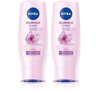 NIVEA Leche para el cabello, brillo natural, acondicionador suave, 200 ml (Paquete de 2)