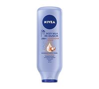 NIVEA Leche suave en la ducha (400 ml), crema corporal con manteca de karité y fórmula de cuidado 5 en 1 activada por agua, loción corporal hidratante para la ducha