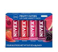 NIVEA Lip Care, Fruit Lip Balm Variety Pack, Tinted Lip Balm, 0.17 Oz, Pack of 4