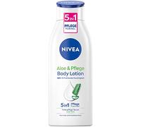 NIVEA Loción corporal de aloe y cuidado (400 ml), crema corporal para piel seca con fórmula 5 en 1 y suero de cuidado profundo, crema para la piel con aloe vera de origen natural