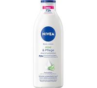 NIVEA Loción corporal de aloe y cuidado, crema corporal con suero de cuidado profundo para 72 horas de hidratación, loción corporal con ácido hialurónico puro y aloe vera de origen natural (400 ml)