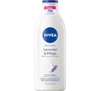NIVEA Loción corporal de lavanda y cuidado, crema corporal con aroma a lavanda y suero de cuidado profundo para 72 horas de hidratación, loción corporal con aceites de origen natural (400 ml)