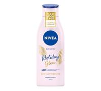 NIVEA Loción corporal Holiday Glow, loción corporal para 48 horas de hidratación y un resplandor natural de la piel, hidratante con vitamina E y efecto bronceador suave (200 ml)