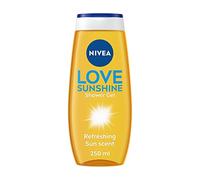 NIVEA Love Sunshine Gel de ducha (250 ml), gel de ducha refrescante y cuidadoso con aloe vera, fórmula nutritiva con fragancia única de verano, el embalaje puede variar
