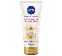 NIVEA Luminous 630 Crema corporal antiestrías y manchas (1 x 200 ml), crema Nivea antiestrías para un tono de piel uniforme, crema hidratante corporal con 48 h de hidratación