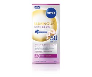 NIVEA Luminous630 Skin Glow Daily Face Fluid, 40 ml | Fluido facial diario ligero en un tamaño compacto de 1,35 fl oz con una textura fácil de aplicar para el cuidado de la piel