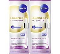 NIVEA LUMINOUS630 Skin Glow Instant Glow Serum, sérum facial muy eficaz y ligero para piel radiante y uniforme, cuidado facial con tiamidol, niacinamida y aloe vera (30 ml) (Paquete de 2)