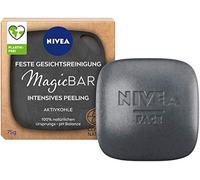 NIVEA MagicBar - Limpiador facial sólido (75 g), exfoliante facial mate contra puntos negros, cosméticos naturales certificados con carbón activado