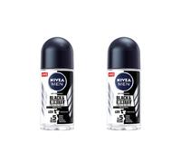 Nivea Men 48H Roll-on Desodorant Invisible para frmula antivalores en blanco y negro Frescante duradera 50 ml Proteccin antiprespirante secanada su