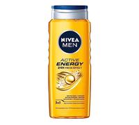 NIVEA MEN Active Energy 3 en 1 Gel de ducha energizante para hombres con cafeína 500 ml