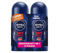 NIVEA MEN Antitranspirante de impacto seco en blanco y negro, 2 x 50 ml