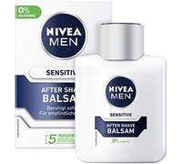 NIVEA MEN Bálsamo after shave Sensitive en pack de 3 unidades (3 x 100 ml), calmante después del afeitado, cuidado de la piel después del afeitado con manzanilla y vitamina E